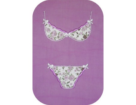 Motif de broderie machine sous vêtements appliqués
