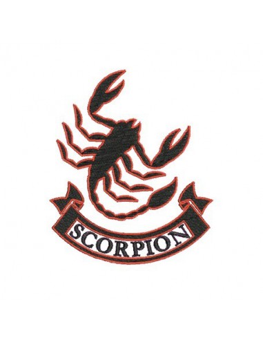 Motif de broderie machine scorpion