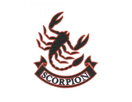 Motif de broderie machine scorpion
