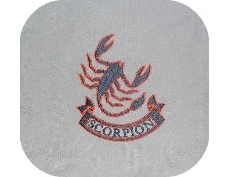 Motif de broderie machine scorpion