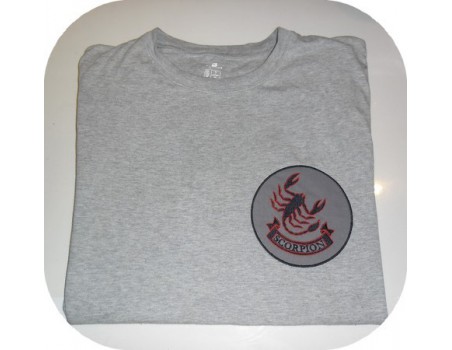 Motif de broderie machine scorpion