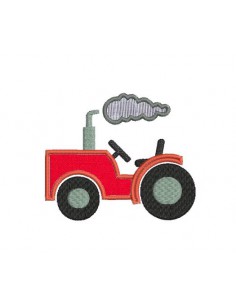 Motif de broderie machine tracteur appliqué