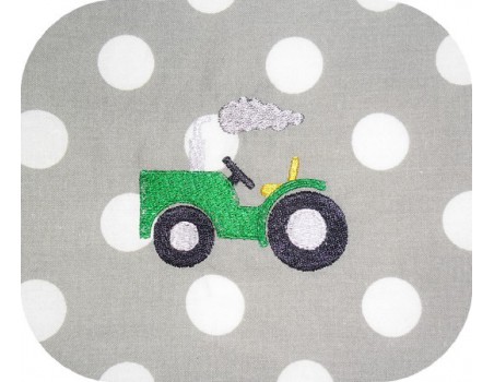 Motif de broderie machine tracteur