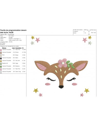 Kit De Broderie Point De Croix - Motifs Oiseau Et Biche - Avec Aiguille - Neuf - Loisir Créatif
