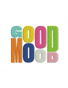Motif de broderie machine good mood