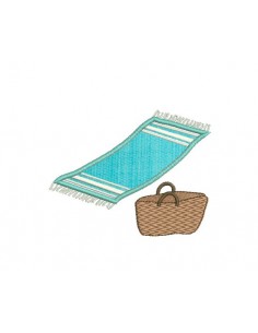 Motif de broderie machine fouta appliquée