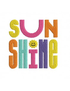 machine embroidery design sun shine