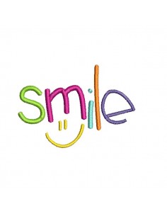 Motif de broderie machine smile