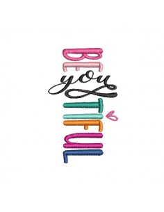 Motif de broderie machine Be you tiful