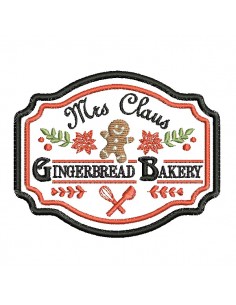 machine embroidery design Christmas Mr Claus