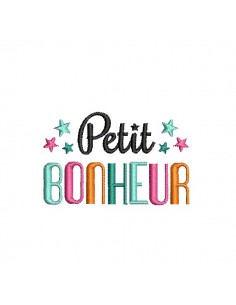 Motif de broderie machine Petit bonheur