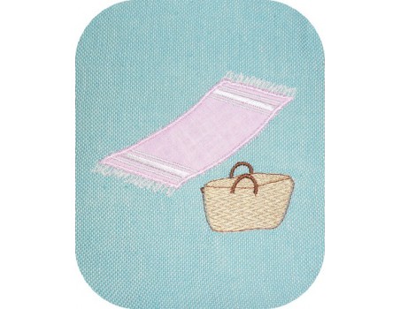 Motif de broderie machine fouta appliquée