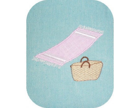 Motif de broderie machine fouta appliquée