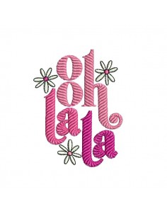 machine embroidery design oh la la