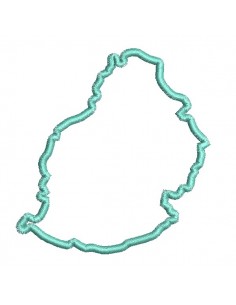 Motif de broderie machine  ile Maurice en appliqué