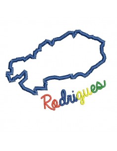 machine embroidery design applique Rodrigues Island