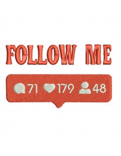 Motif de broderie machine follow me