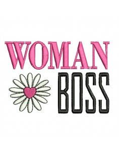 Motif de broderie machine woman boss