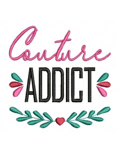 Motif de broderie machine couture addict