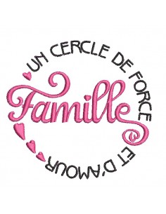 Motif de broderie machine famille