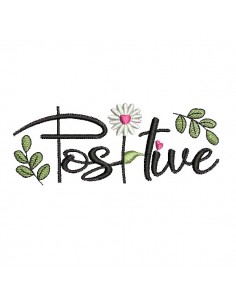 Motif de broderie machine Positive