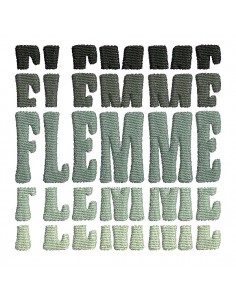 Motif de broderie machine Flemme en dégradé