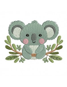 Machine embroidery design koala