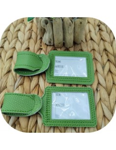 Motif de broderie machine ITH étiquette bagage 13x18 cm