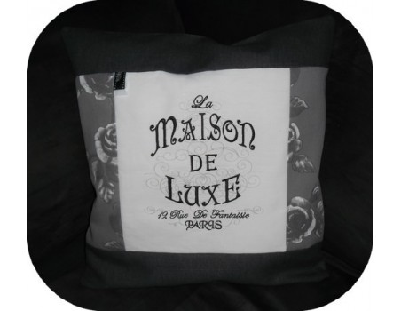 Instant download machine embroidery French Inspired Maison De Luxe Paris