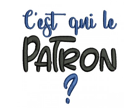 Motif de broderie machine c'est qui le patron