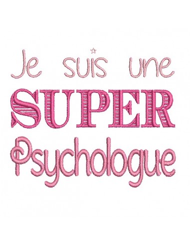 Motif de broderie  super psychologue femme