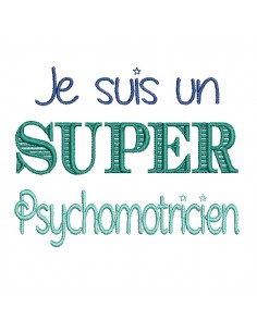 Motif de broderie  super psychomotricien