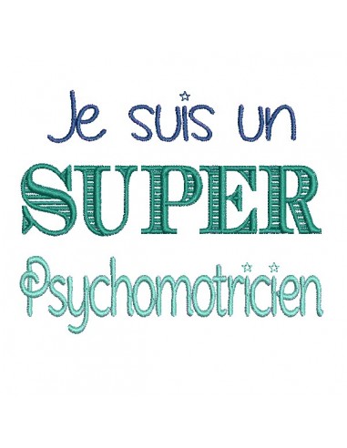Motif de broderie  super psychomotricien