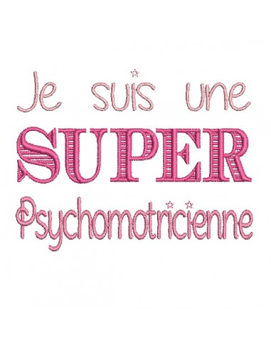 Motif de broderie  super psychomotricienne