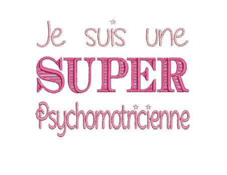 Motif de broderie  super psychomotricienne