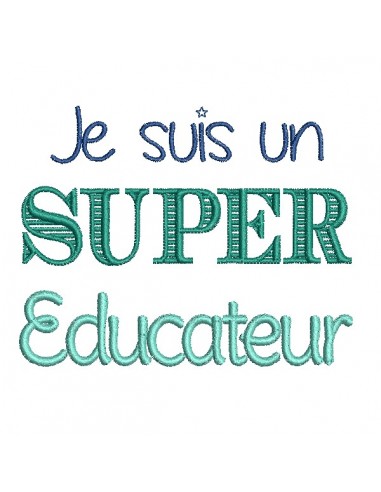Motif de broderie  super éducateur