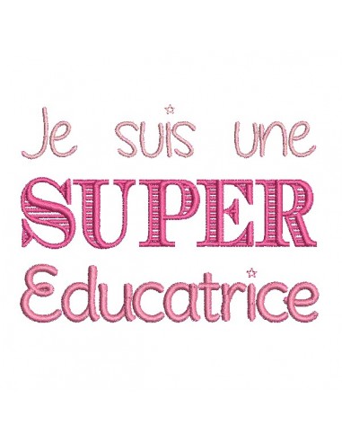 Machine Embroidery design Super educator woman