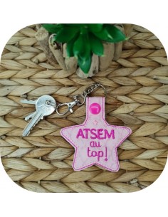 machine embroidery design atsem top keychain ith