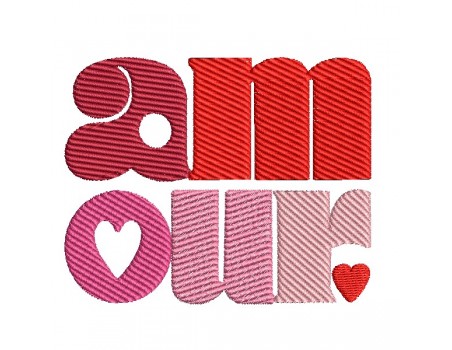 Instant download machine embroidery design word  love