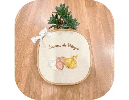 Motif de broderie machine terroir de France