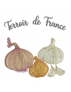 Instant download machine embroidery design Taste of France