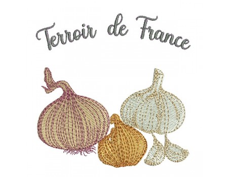Instant download machine embroidery design Taste of France