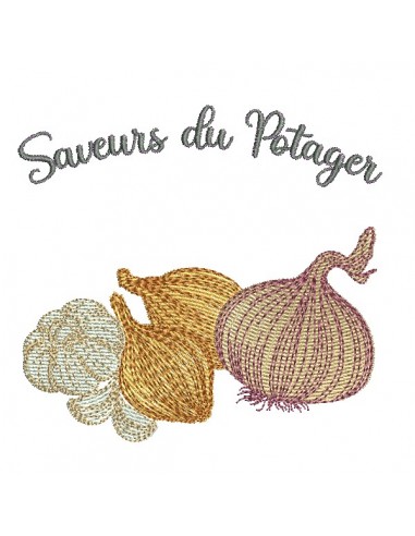 Motif de broderie machine Saveurs du potager