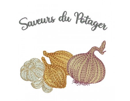 machine embroidery design Taste of garden