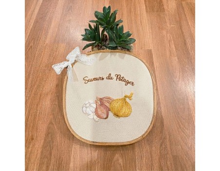 Motif de broderie machine Saveurs du potager