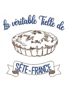 machine embroidery design redwork Tielle Sétoise  pie