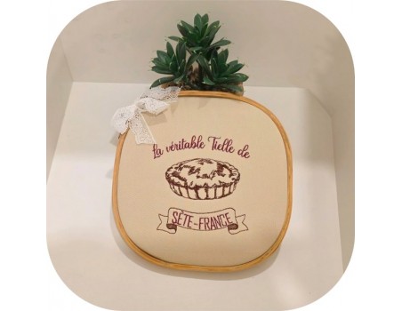 Motif de broderie machine redwork Tielle de Sète