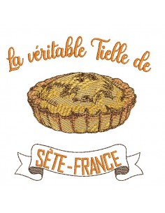 machine embroidery design  Tielle Sétoise  pie