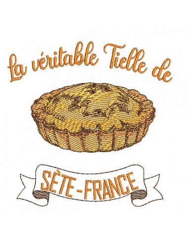 Motif de broderie machine  Tielle de Sète