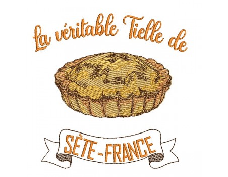 Motif de broderie machine  Tielle de Sète